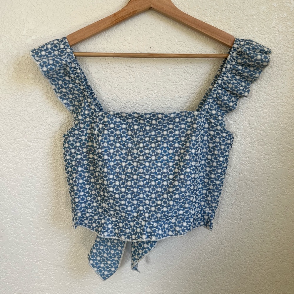 Embroidered crop top